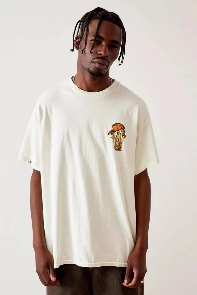 商品Urban Outfitters|UO White Mushroom Collection Tee,价格¥340,第2张图片详细描述