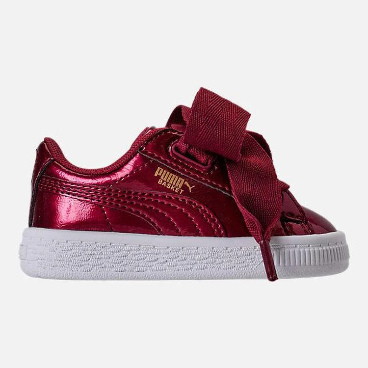 商品Puma|Girls' Toddler Puma Basket Heart Glam Casual Shoes,价格¥223,第3张图片详细描述