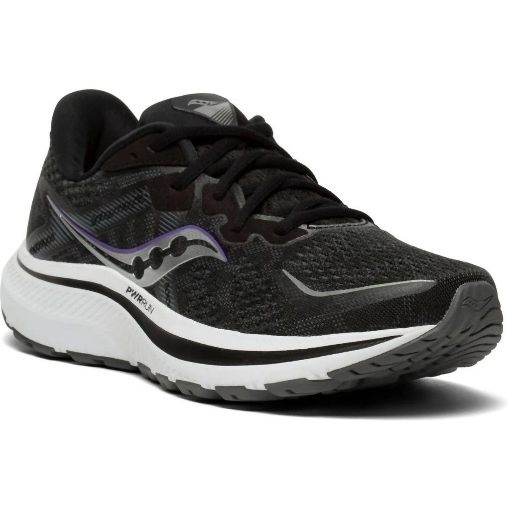 商品Saucony|Women's Omni 20 Running Shoes - Medium Width In Black/white,价格¥833,第2张图片详细描述