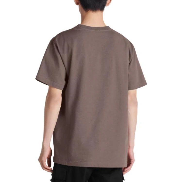 商品[国内直发] Dior|迪奥 SS23 纯色Logo刺绣圆领短袖T恤 男款 棕色,价格¥3051,第5张图片详细描述