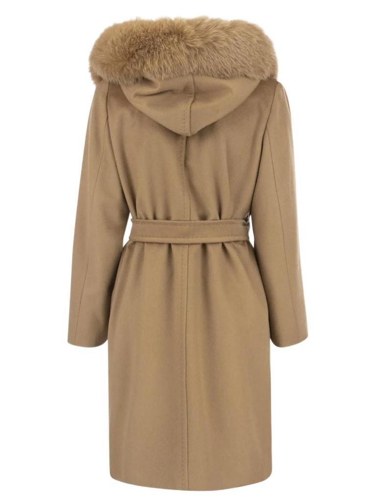 商品Weekend Max Mara|Max Mara Studio Women's  Beige Other Materials Coat,价格¥7857,第4张图片详细描述