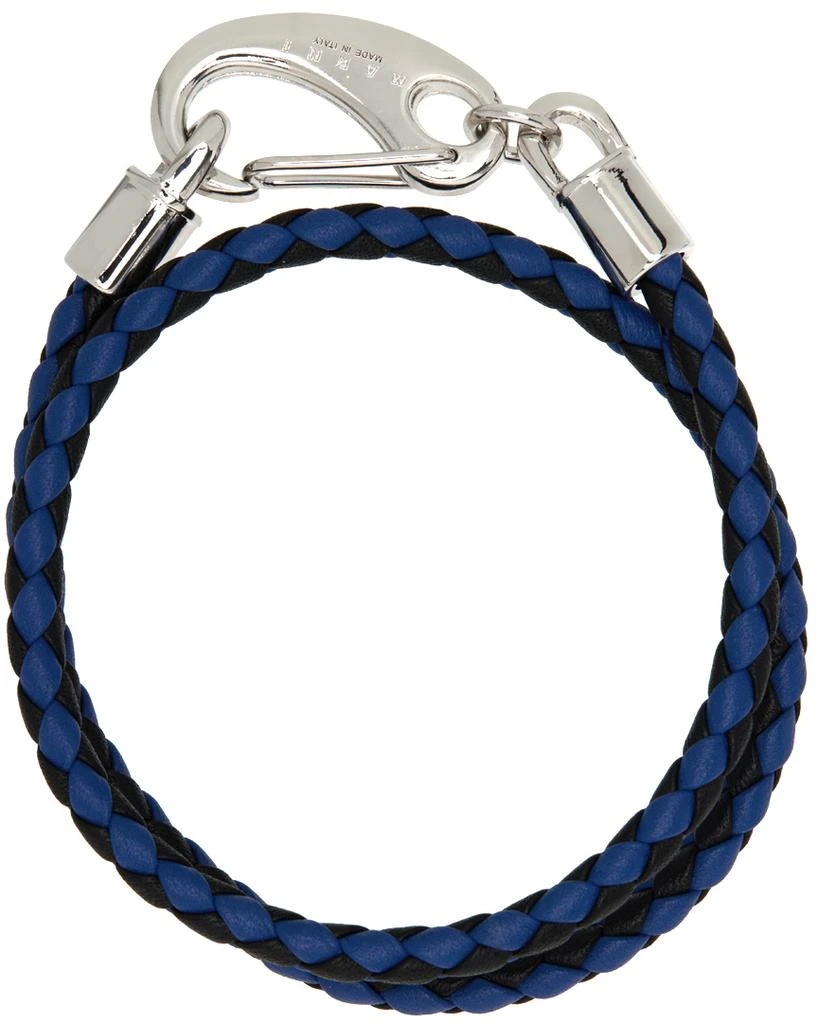 商品Marni|Black & Navy Double Wrap Braided Bracelet,价格¥971,第2张图片详细描述