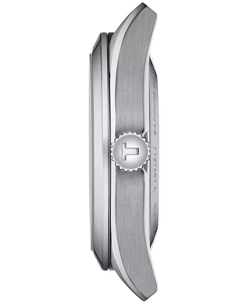 商品Tissot|Men's Swiss Automatic Gentleman Powermatic 80 Silicium Stainless Steel Bracelet 40mm,价格¥6518,第3张图片详细描述