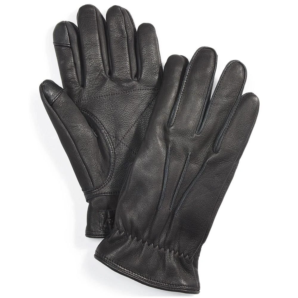 商品UGG|Men's 3-Point Leather Tech Gloves with Faux-Fur Lining,价格¥432,第1张图片