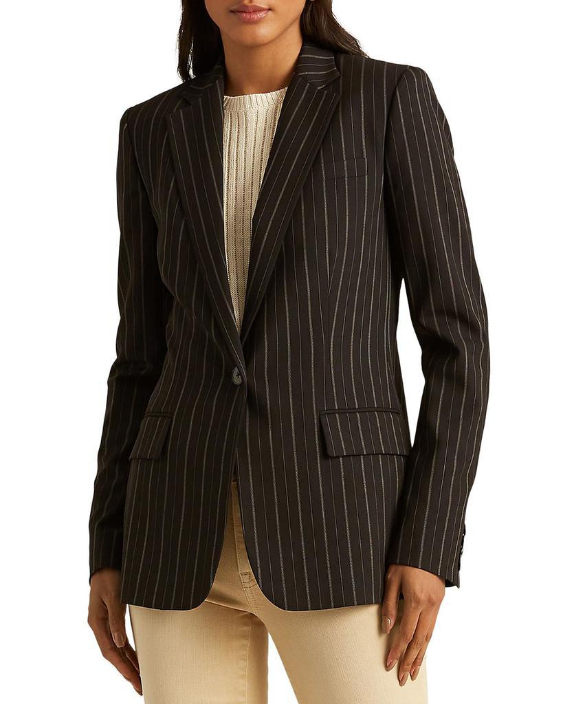 商品Ralph Lauren|Pinstriped Single Button Blazer,价格¥1519,第1张图片