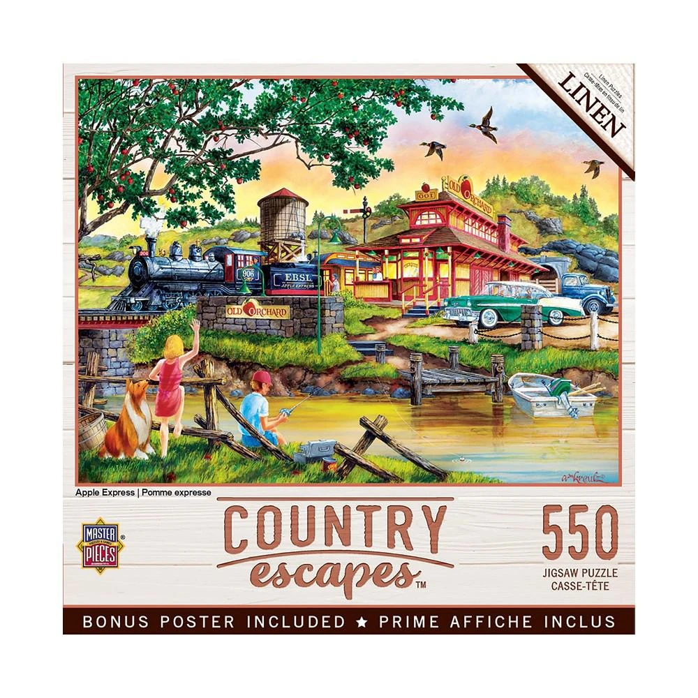 商品MasterPieces Puzzles|Country Escapes - Apple Express 550 Piece Adult Jigsaw Puzzle,价格¥149,第2张图片详细描述