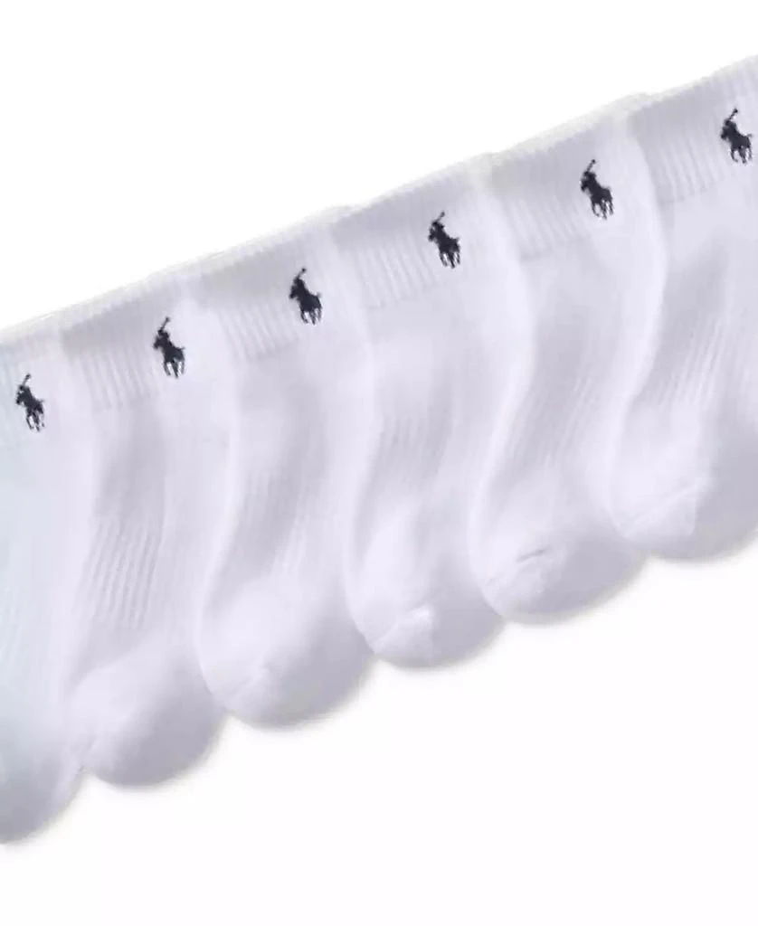 商品Ralph Lauren|Little & Big Boys Solid Quarter Crew Socks, 6-Pack,价格¥185,第3张图片详细描述
