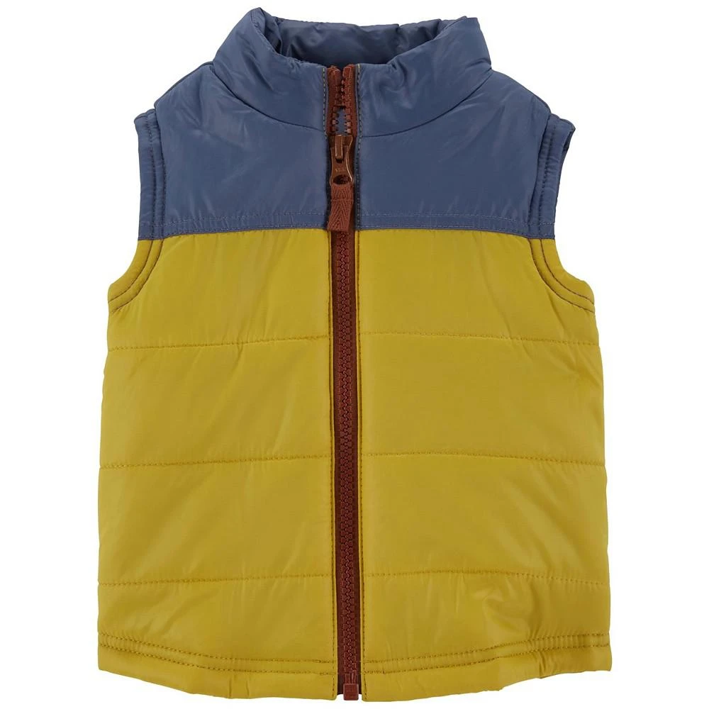 商品Carter's|Baby Boys Zip Up Colorblock Puffer Vest,价格¥76,第1张图片