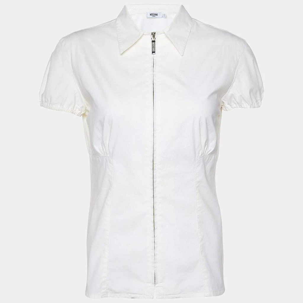 商品[二手商品] Moschino Jeans|Moschino Jeans White Cotton Top & Checked Skirt Set M,价格¥1045,第1张图片