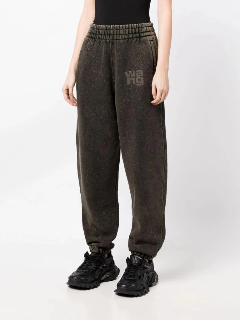 商品Alexander Wang|T BY ALEXANDER WANG WOMEN GLITTER ESSENTIAL TERRY SWEATPANTS WITH PUFF LOGO,价格¥1288,第1张图片