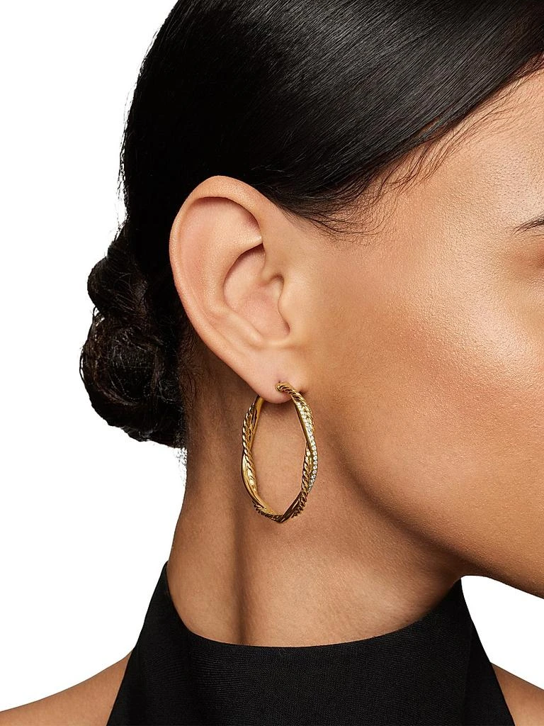 Infinity Hoop Earrings in 18K Yellow Gold with Diamonds, 42MM 商品