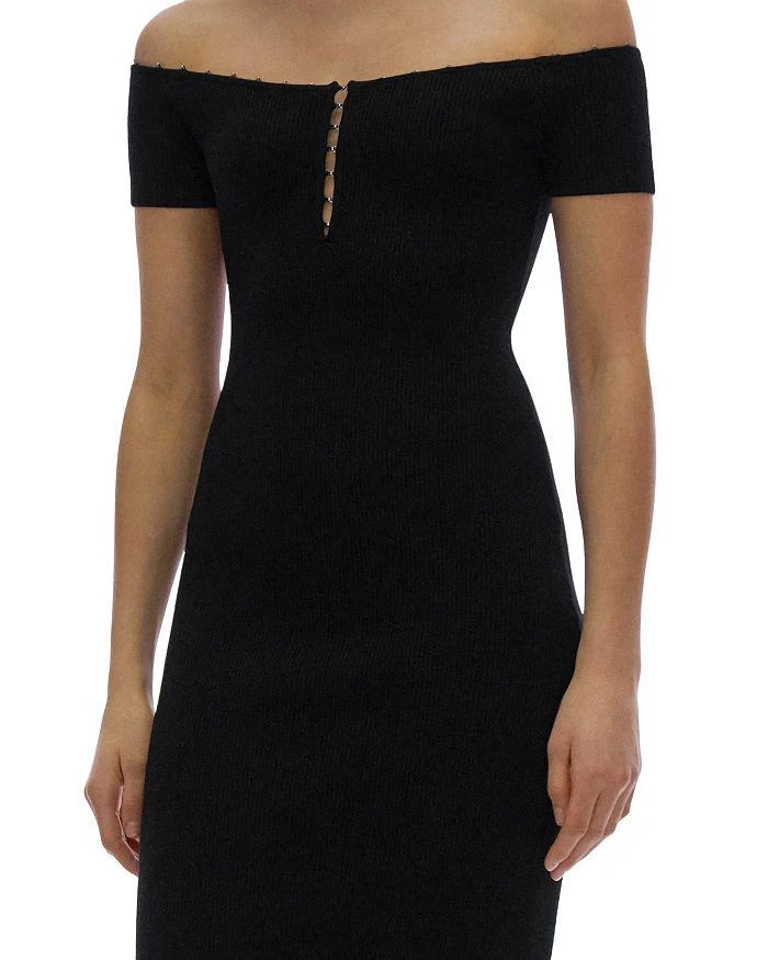 商品Helmut Lang|Hook & Eye Trim Midi Dress,价格¥1907,第4张图片详细描述