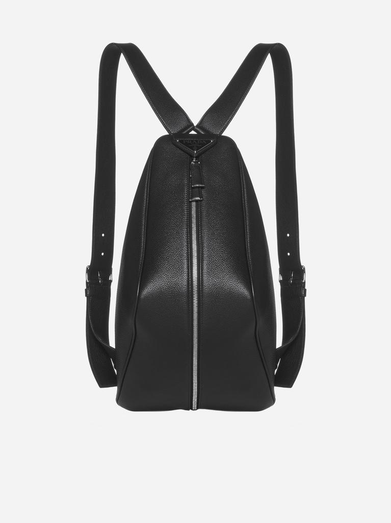 Leather triangle backpack商品第1张图片规格展示