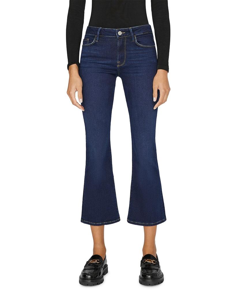 Le Cropped Mini High Rise Bootcut Jeans in Porter商品第1张图片规格展示