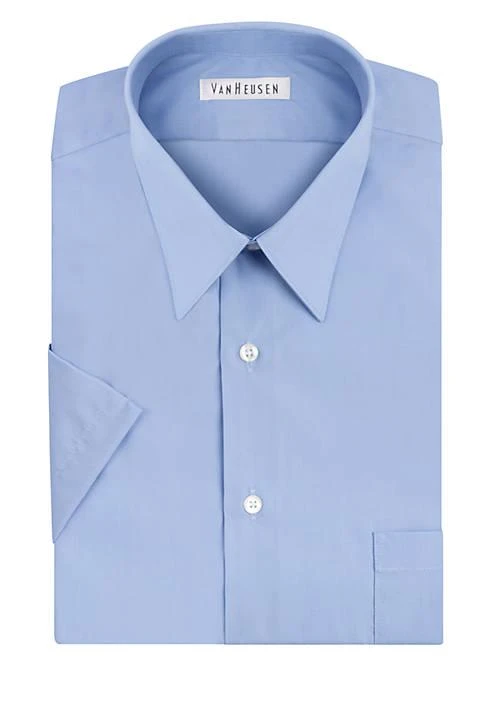 商品Van Heusen|Heusen Big Tall Short Sleeve Wrinkle Free Poplin Dress Shirt,价格¥208,第1张图片详细描述