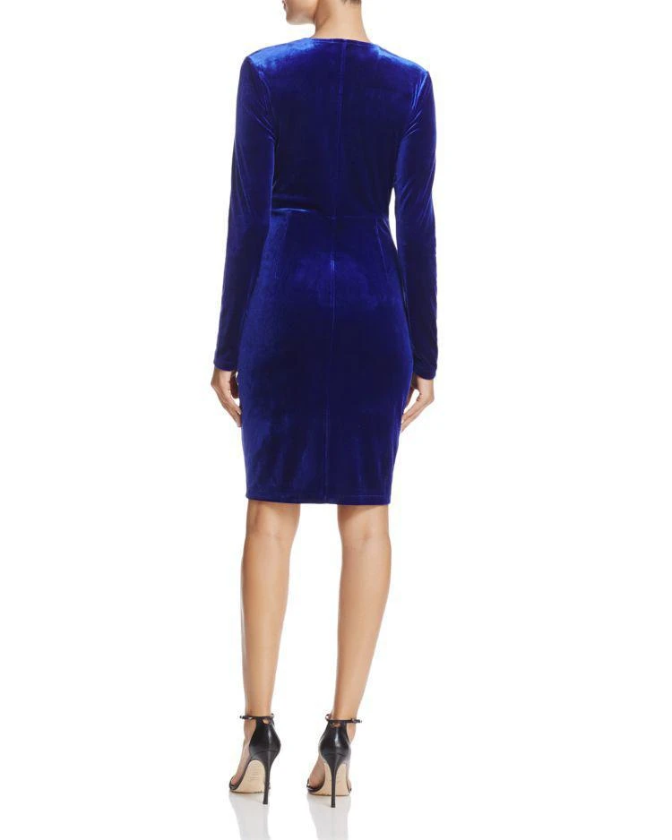 商品Tahari|Maureen Velvet Faux-Wrap Dress,价格¥478,第2张图片详细描述