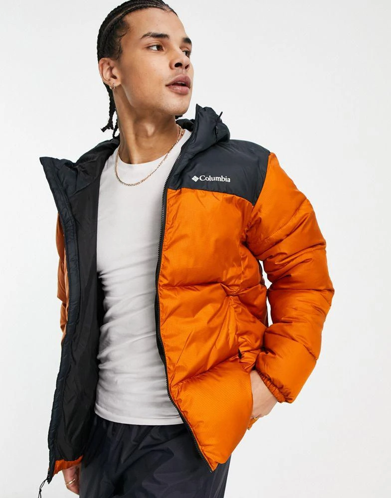 商品Columbia|Columbia Puffect hooded puffer jacket in copper,价格¥862,第1张图片