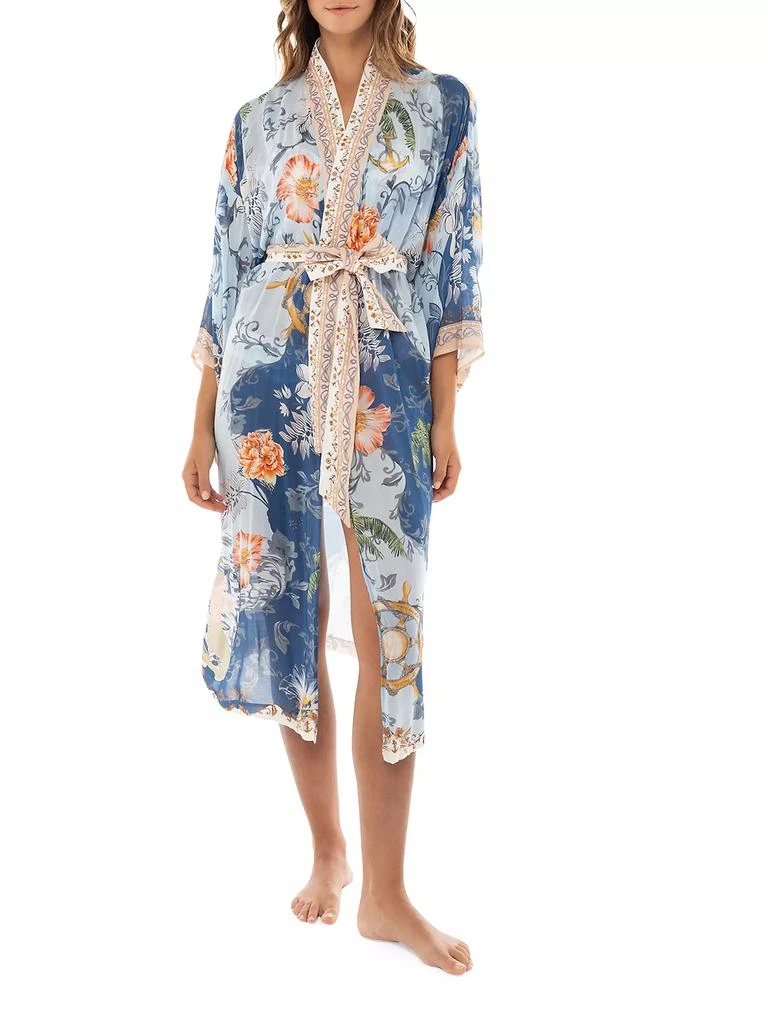 商品Agua Bendita|Debra Kai Floral Chiffon Robe,价格¥840,第4张图片详细描述