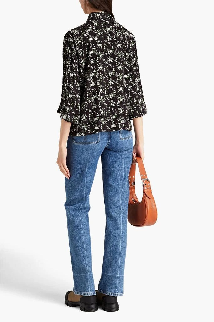 商品Ganni|Floral-print crepe blouse,价格¥601,第3张图片详细描述