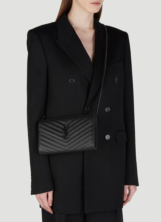 商品Yves Saint Laurent|Envelope Chain Wallet Shoulder Bag in Black,价格¥12072,第4张图片详细描述