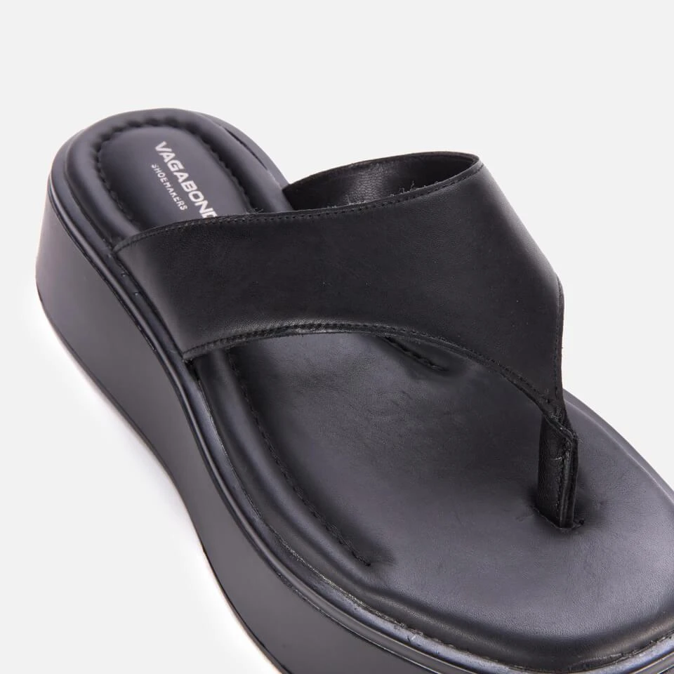 商品Vagabond|VAGABOND WOMEN'S COURTNEY LEATHER TOE POST SANDALS - BLACK/BLACK,价格¥519,第4张图片详细描述