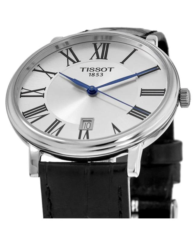 商品Tissot|T-Classic Carson 银色表盘黑色表盘表带男士手表,价格¥2040,第3张图片详细描述