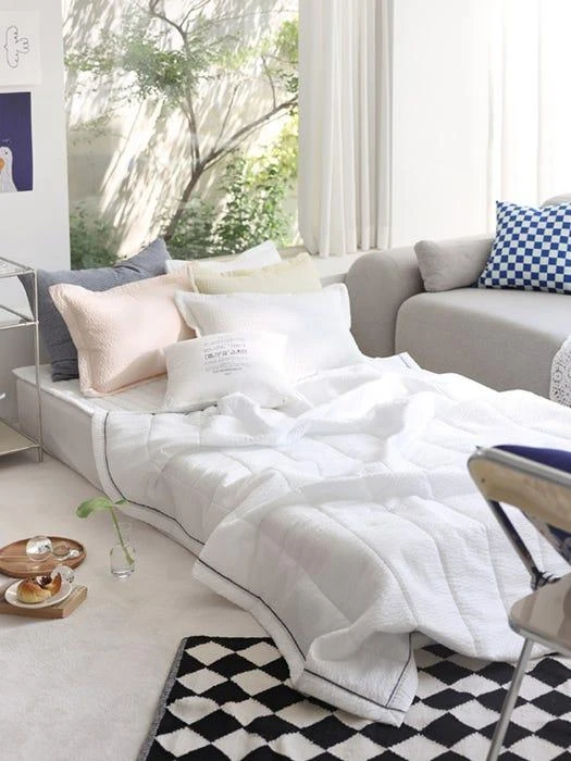 Honey Seersucker Summer Quilted Comforter 商品