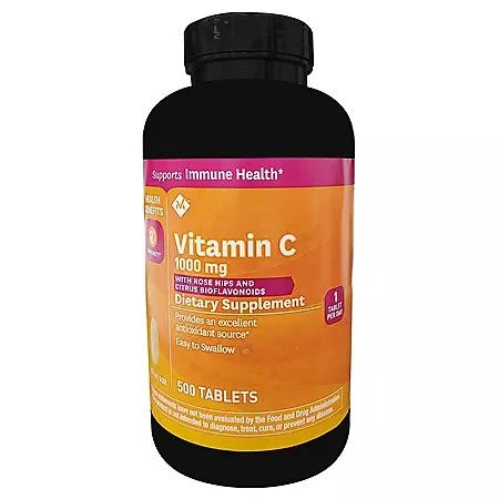 商品Member's Mark|Member's Mark Vitamin C 1000 mg. with Rosehips and Citrus Bioflavonoids (500 ct.),价格¥122,第1张图片