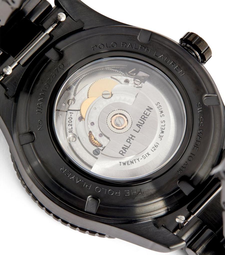 商品Ralph Lauren|Stainless Steel Polo Sport Watch 42mm,价格¥15636,第4张图片详细描述