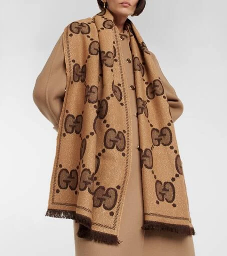 商品Gucci|GG wool jacquard scarf,价格¥4225,第2张图片详细描述