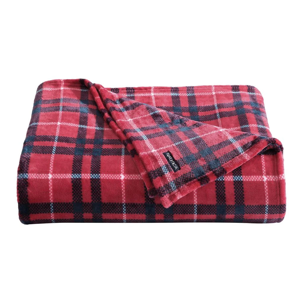 商品Nautica|Winter Tattersall Red Twin Blanket,价格¥242,第1张图片