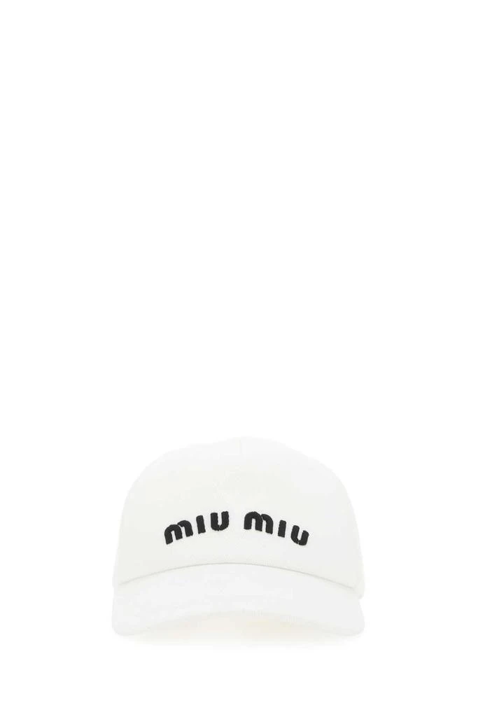 商品Miu Miu|Miu Miu Logo Embroidered Baseball Cap,价格¥3327,第1张图片
