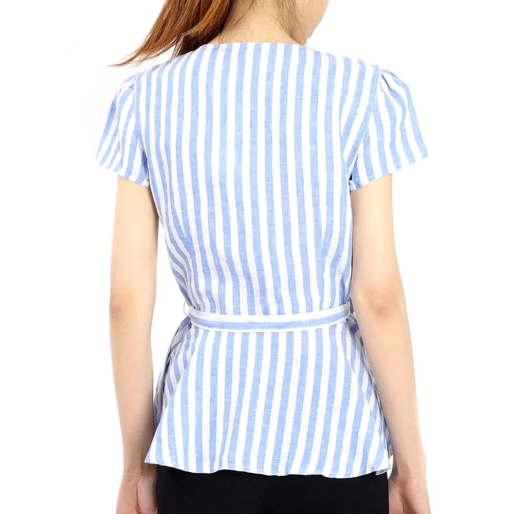 商品Ralph Lauren|Ladies Striped Linen Wrap Blouse,价格¥374,第3张图片详细描述