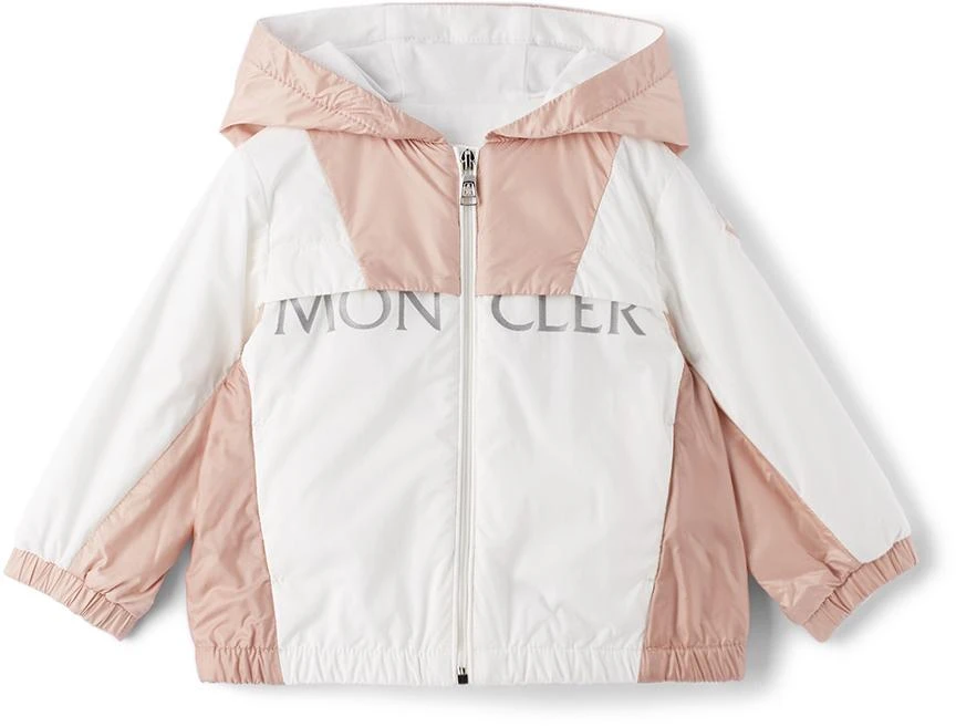 商品Moncler|Baby Pink & White Arilas Parka,价格¥3449,第1张图片