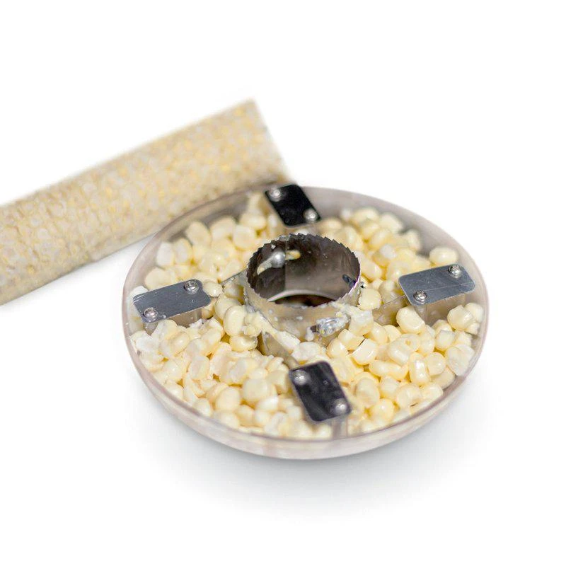 商品Grand Fusion Housewares|Corn Peeler With Circular Stainless Steel Blade Strips Corn Cob Cleanly Plastic Container With Pouring Spout Catches Kernel CORN PEELER AND BUTTER ONCE,价格¥91,第2张图片详细描述