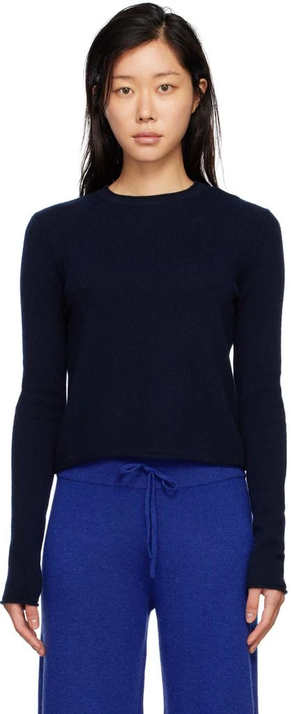 商品Lisa Yang|Navy Doreen Sweater,价格¥1184,第1张图片