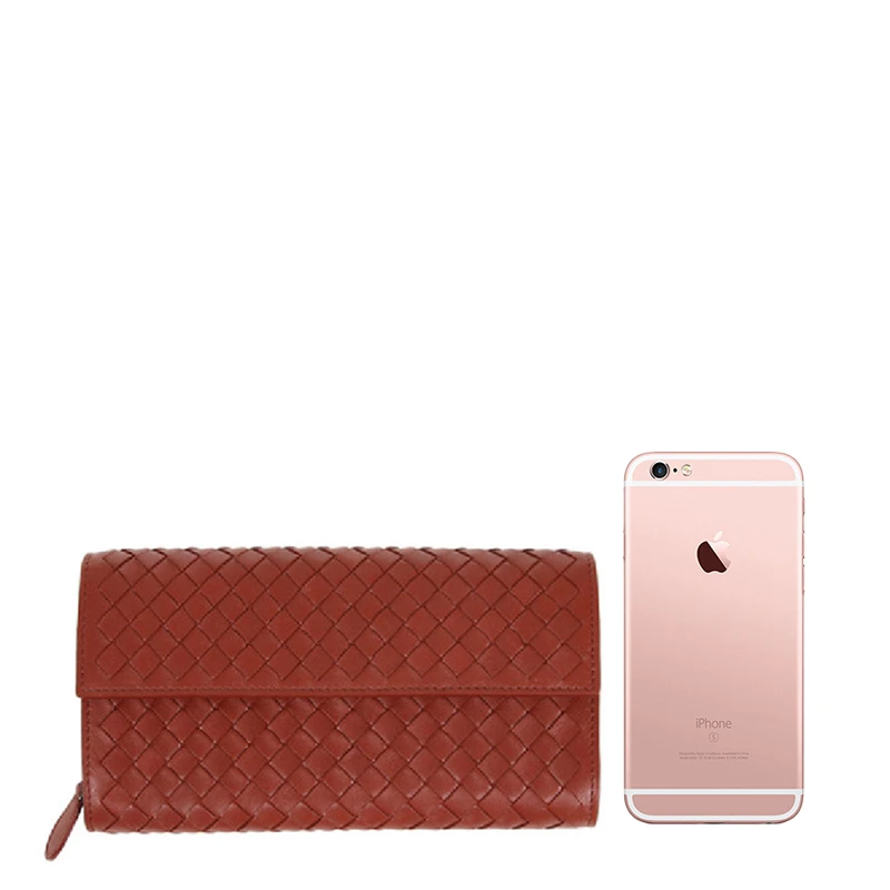 Bottega Veneta 葆蝶家 中性羊皮砖红色长款包 150509-V001N-6329 商品