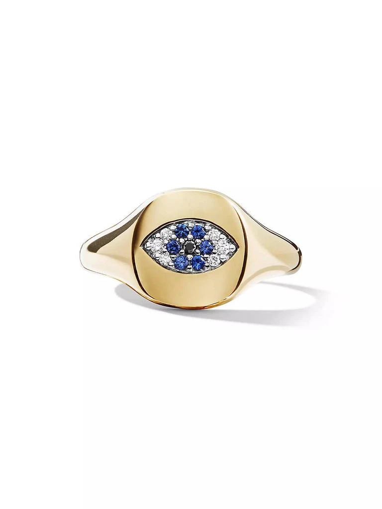 商品David Yurman|Cable Collectibles Evil Eye Pinky Ring in 18K Yellow Gold,价格¥12371,第2张图片详细描述