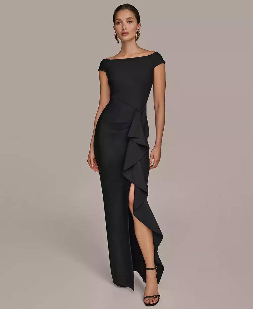 【Donna Karan New York】Boat Neck Sleeveless Scuba Gown Donna Karan New York Women's Boat Neck Sleeveless Scuba Gown