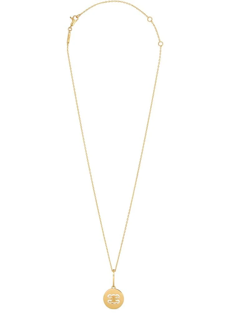 商品Celine|Triomphe Swivel necklace in brass with gold finish,价格¥5175,第1张图片