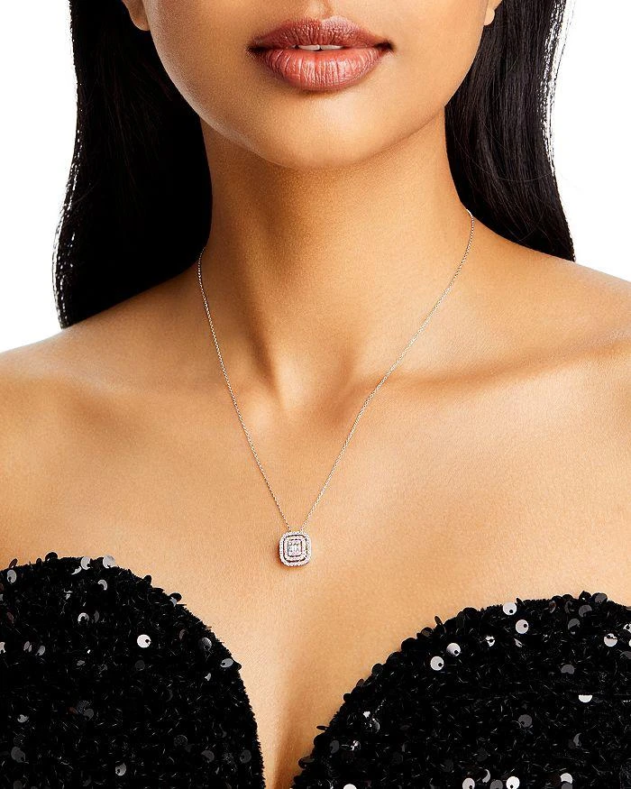 商品Bloomingdale's|Diamond Geometric Pendant Necklace in 14K White Gold, 0.50 tcw,价格¥11781,第2张图片详细描述
