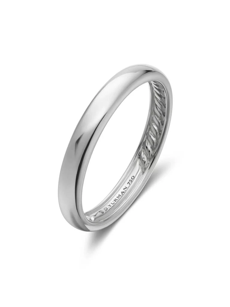 商品David Yurman|DY Classic Band Ring in 18K White Gold, 3.5mm,价格¥12421,第4张图片详细描述