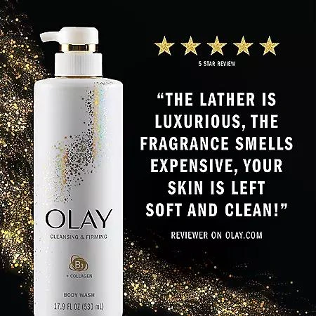 商品Olay|Olay Collagen Cleansing & Firming Body Wash (17.9 fl. oz., 3 pk.),价格¥156,第4张图片详细描述