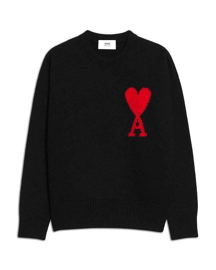 商品AMI|Logo Intarsia Crewneck Sweater,价格¥4115,第1张图片