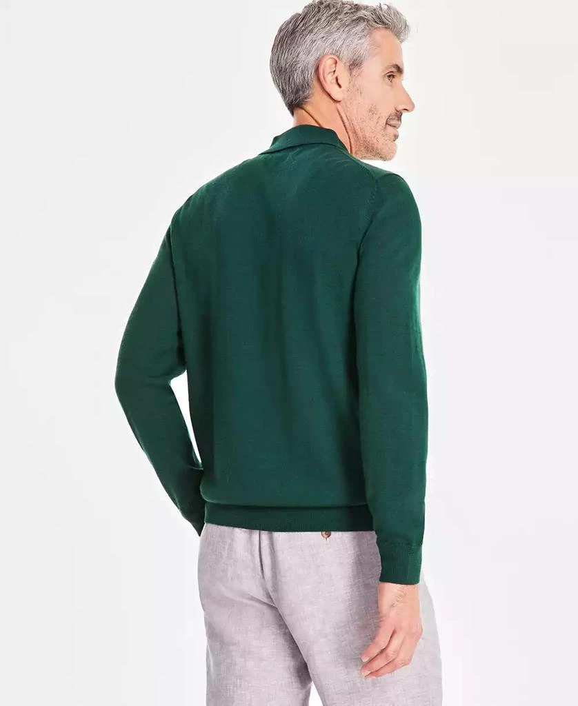 商品Club Room|Men's Merino Wool Blend Polo Sweater, Created for Macy's,价格¥152,第5张图片详细描述