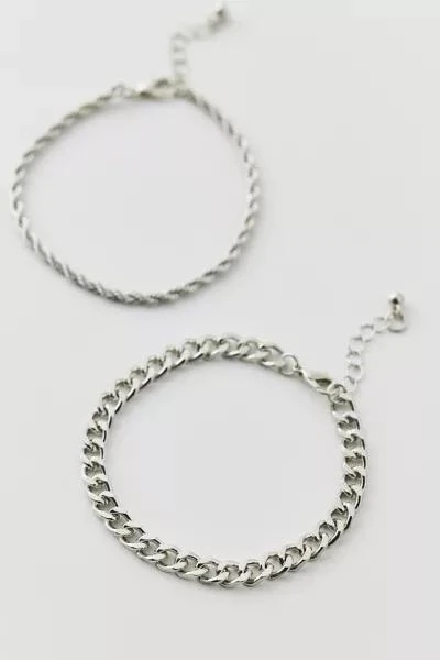 商品Urban Outfitters|Essential Chain Bracelet Set,价格¥114,第3张图片详细描述