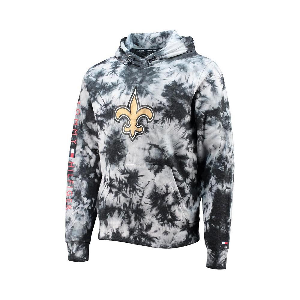 Men's Black New Orleans Saints Stanley Tie-Dye Pullover Hoodie商品第3张图片规格展示