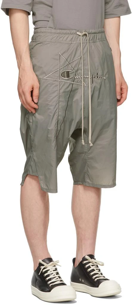 商品Rick Owens|Grey Champion Edition Nylon Swingers Shorts,价格¥833,第2张图片详细描述