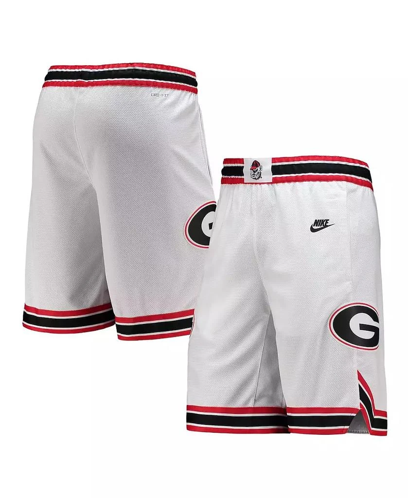 商品NIKE|Men's White Georgia Bulldogs Retro Replica Performance Basketball Shorts,价格¥365,第1张图片