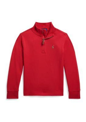 商品Ralph Lauren|Lauren Childrenswear Boys 2 7 Cotton Interlock Quarter Zip Pullover,价格¥136,第1张图片